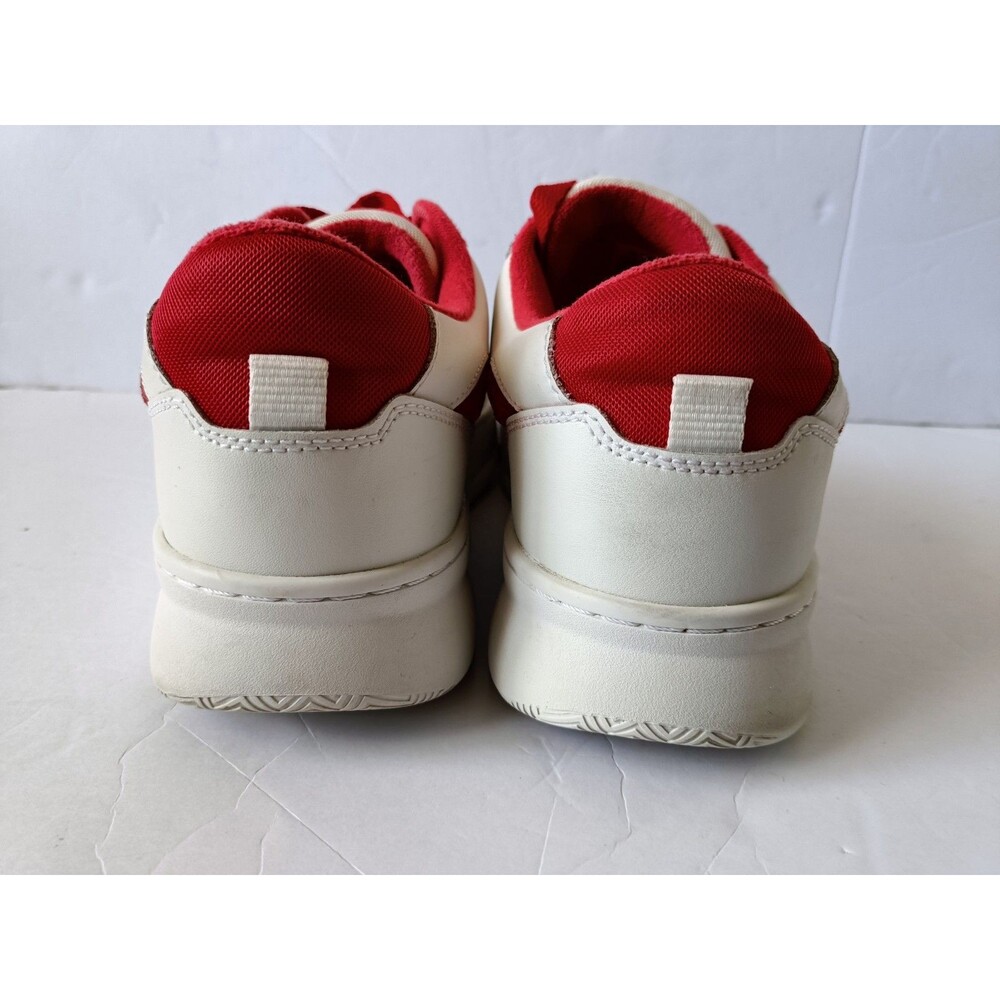 Lacoste L005 222 1 Sneakers Mens Size 10.5 White Red Crocodile Logo Shoes - Picture 8 of 11